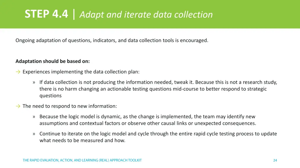 step 4 4 adapt and iterate data collection