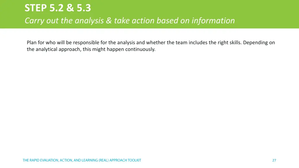 step 5 2 5 3 carry out the analysis take action