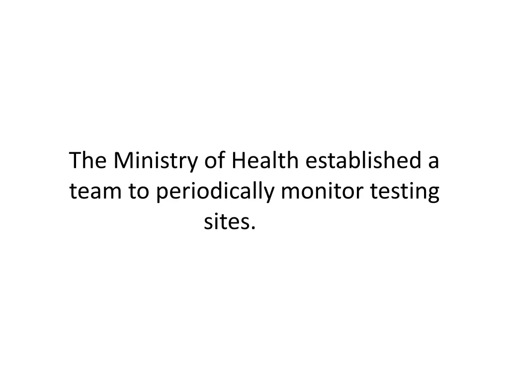 the ministry of health established a team