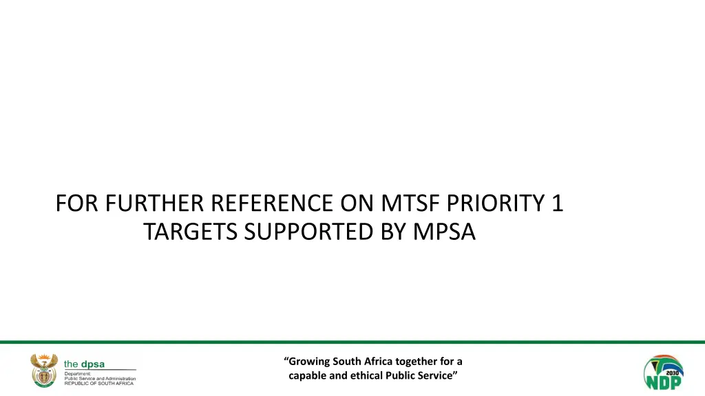 for further reference on mtsf priority 1 targets