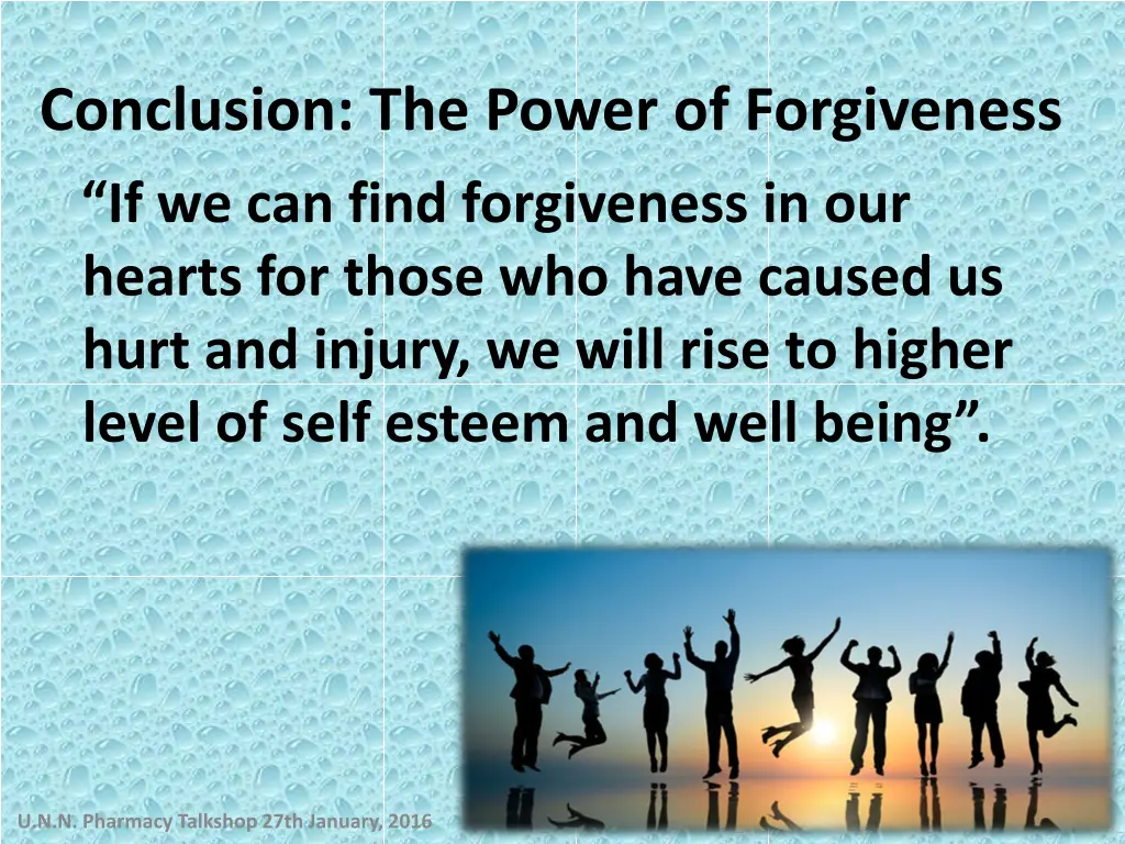 conclusion the power of forgiveness