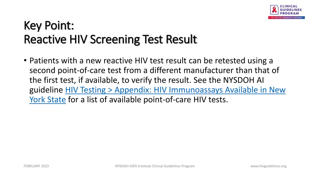 key point key point reactive hiv screening test