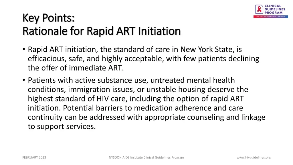 key points key points rationale for rapid