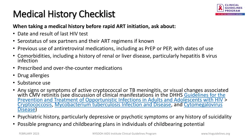 medical history checklist medical history