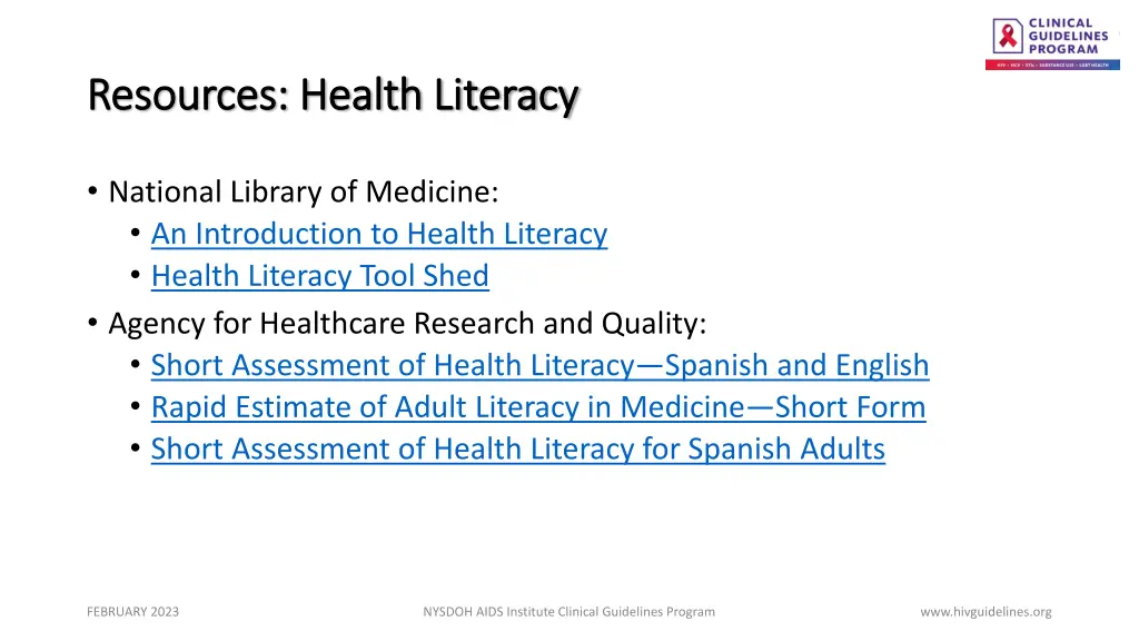 resources health literacy resources health