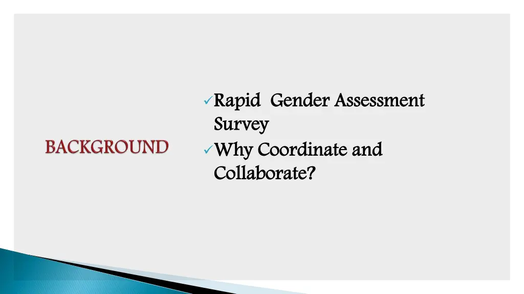 rapid gender assessment rapid gender assessment