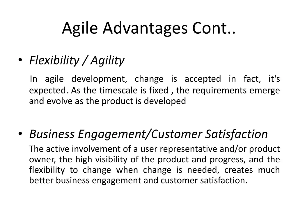 agile advantages cont 1