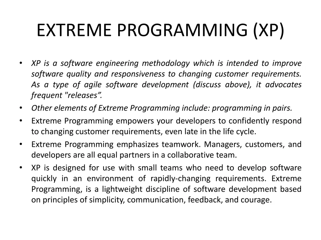 extreme programming xp