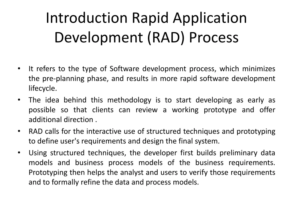 introduction rapid application development