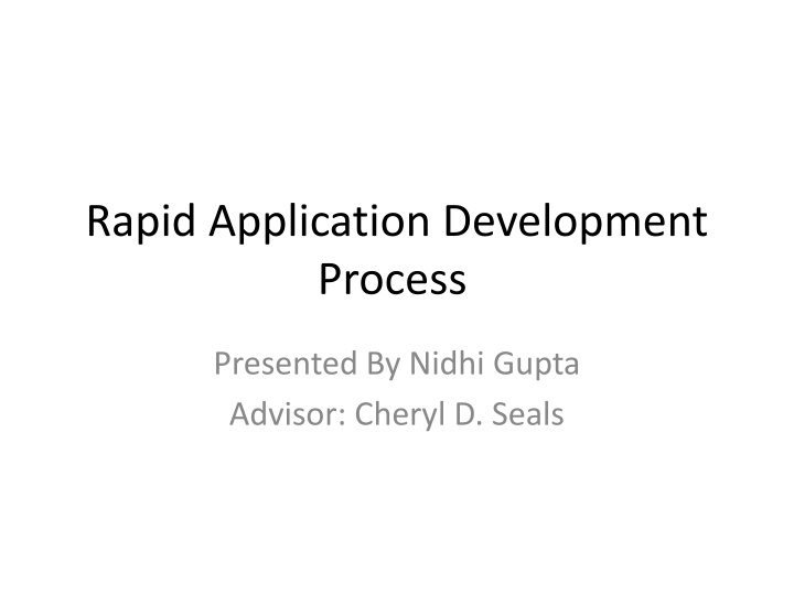 rapid application development process