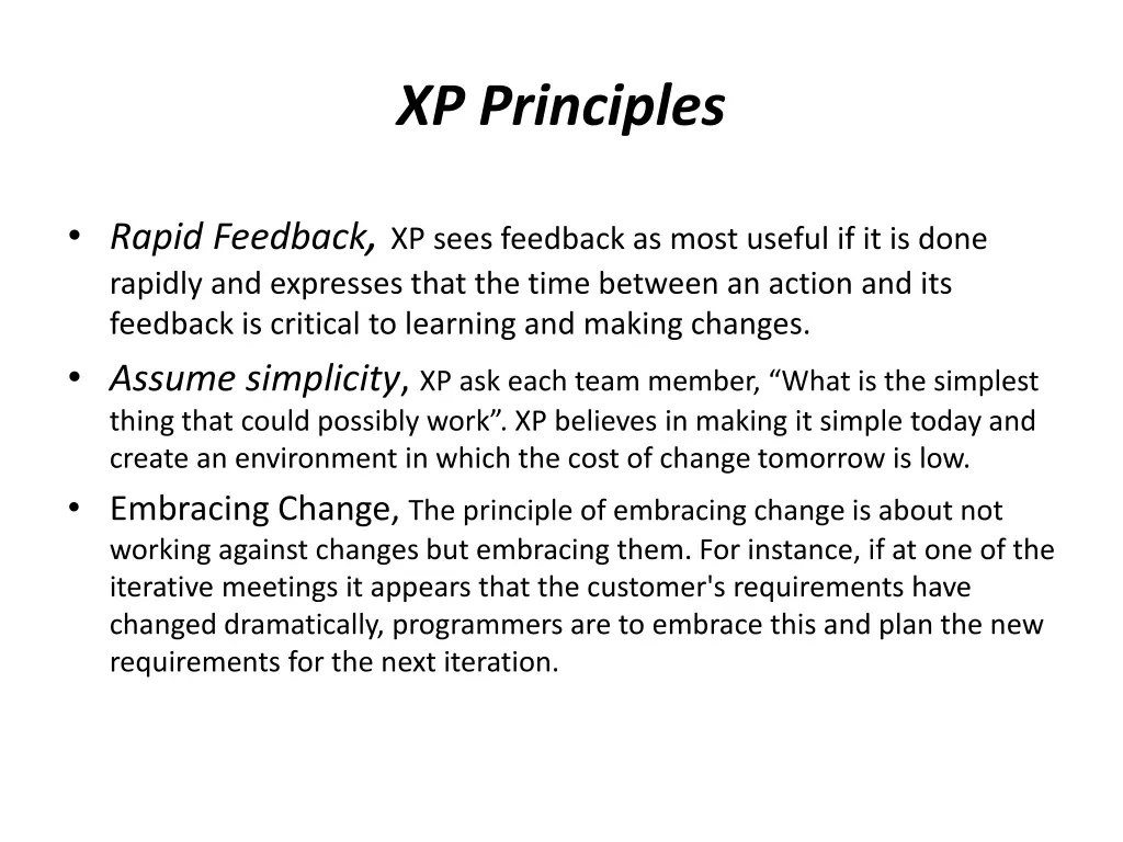 xp principles