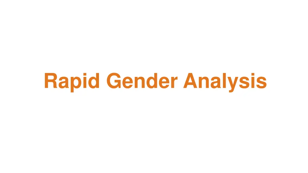 rapid gender analysis