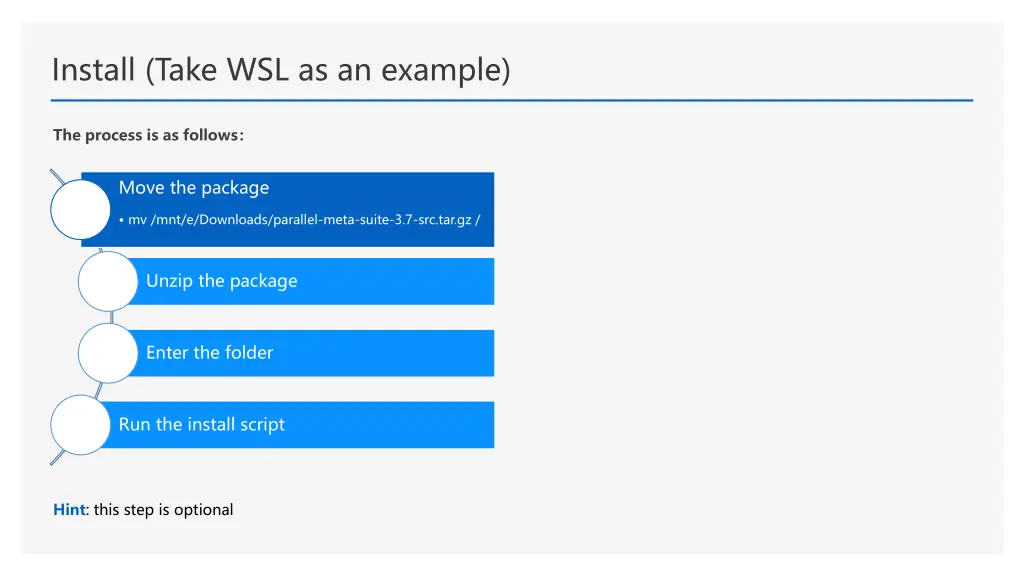 install take wsl as an example