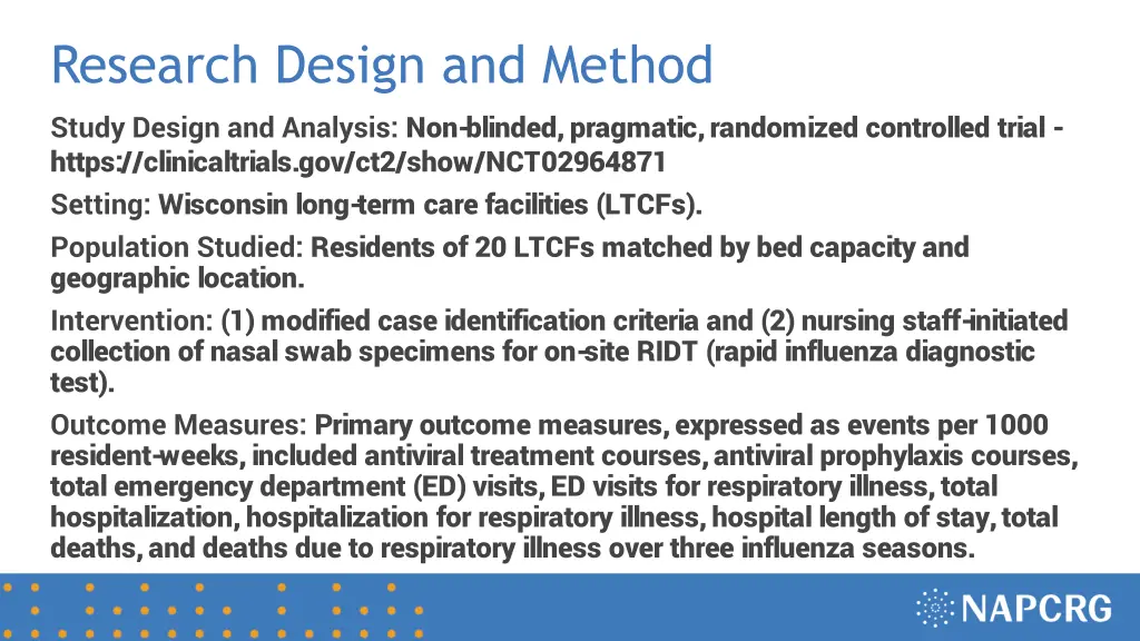 research design and method study design