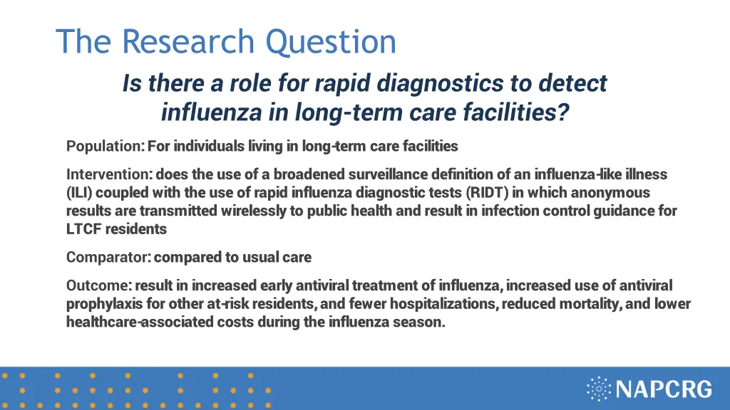 the research question is there a role for rapid