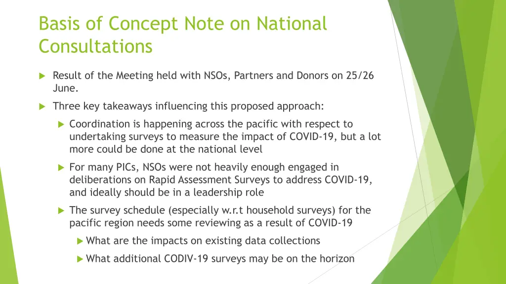 basis of concept note on national consultations