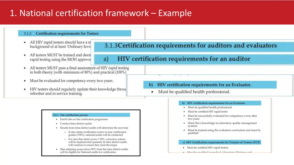 1 national certification framework example