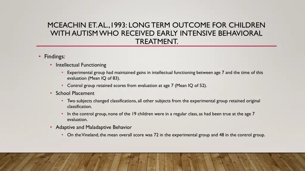 mceachin et al 1993 long term outcome 1