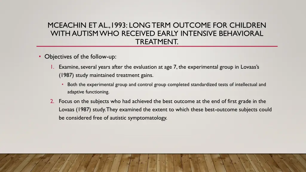 mceachin et al 1993 long term outcome