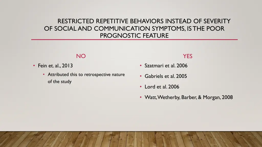 restricted repetitive behaviors instead