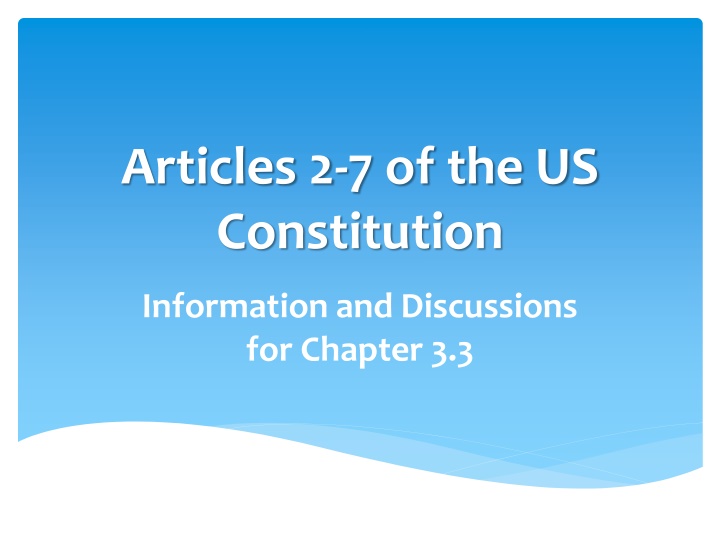 articles 2 7 of the us constitution