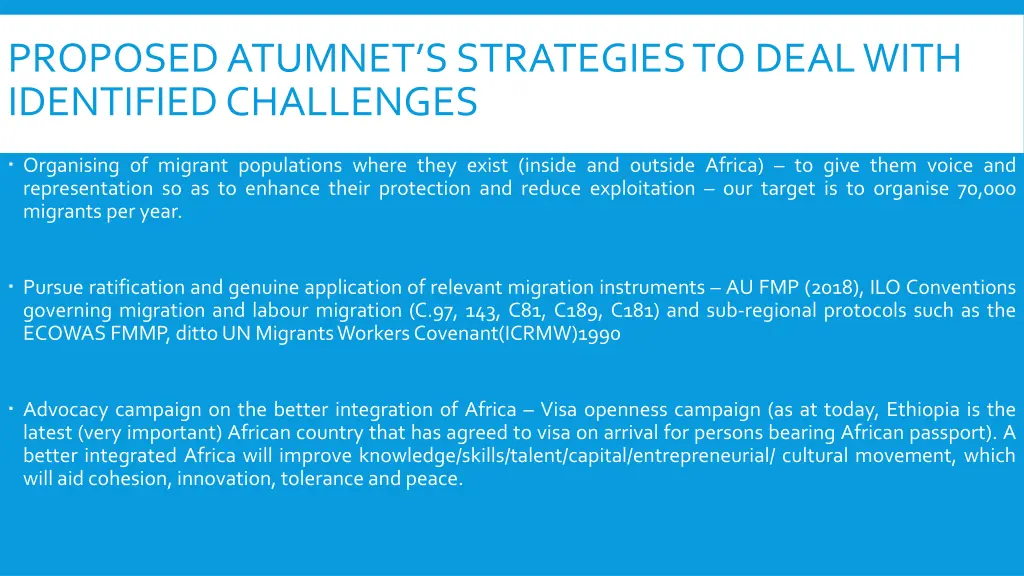 proposed atumnet s strategies to deal with