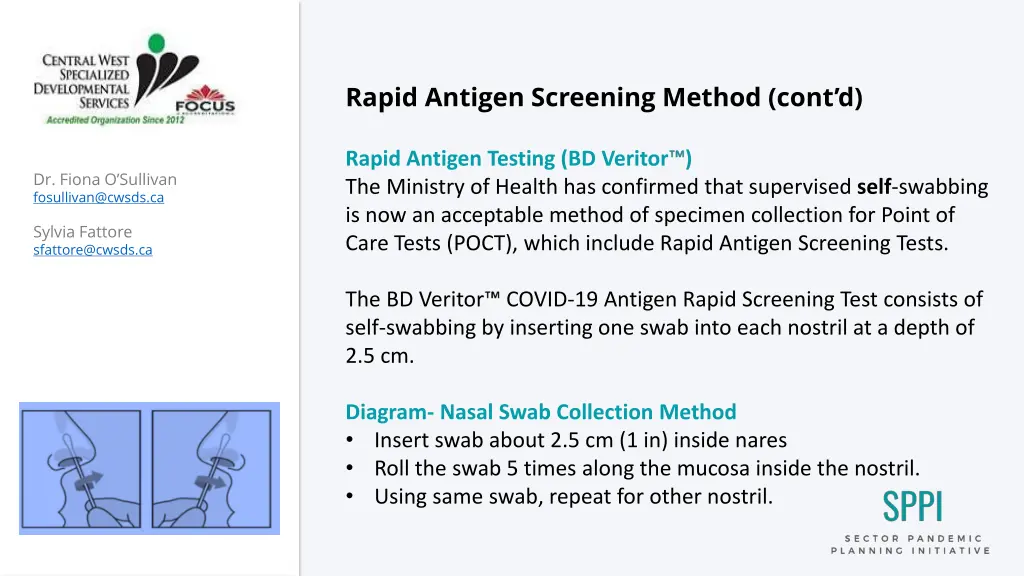 rapid antigen screening method cont d