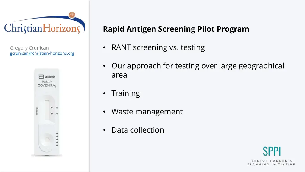 rapid antigen screening pilot program