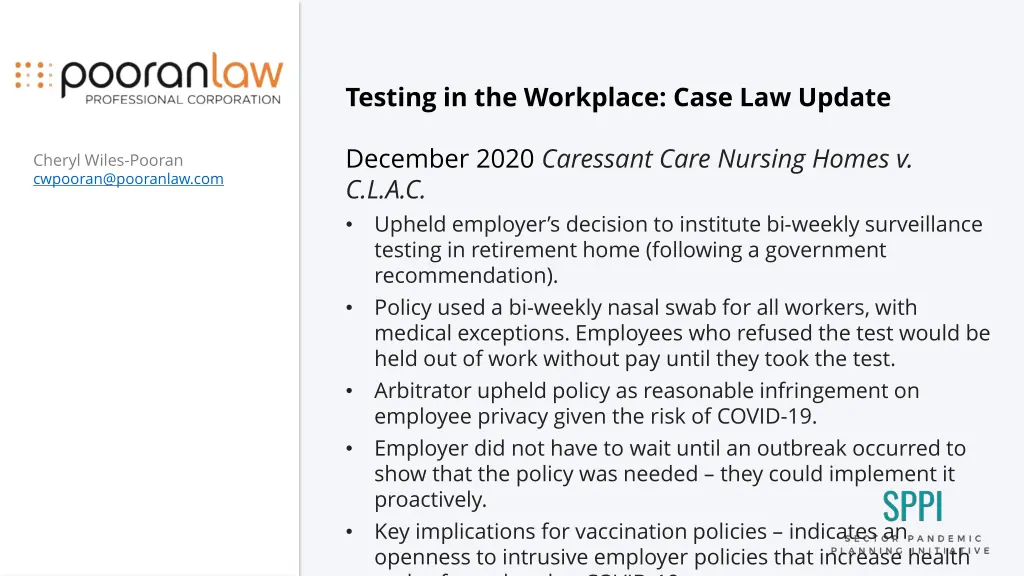 testing in the workplace case law update