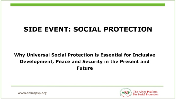 side event social protection