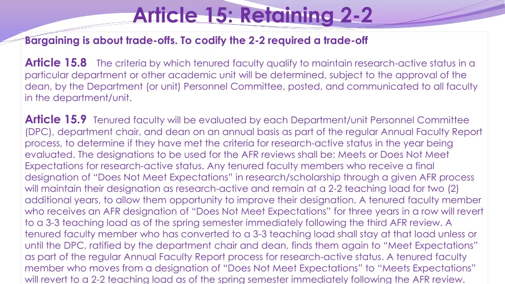 article 15 retaining 2 2