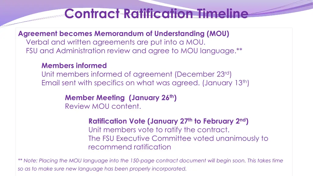 contract ratification timeline