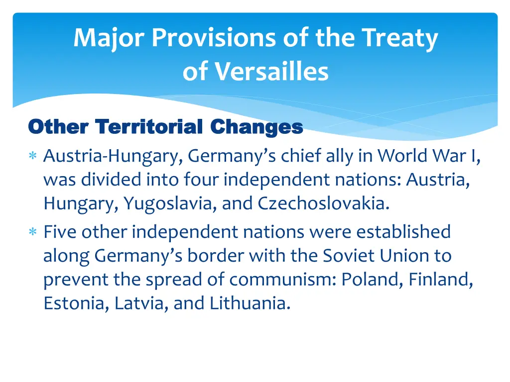 major provisions of the treaty of versailles 3