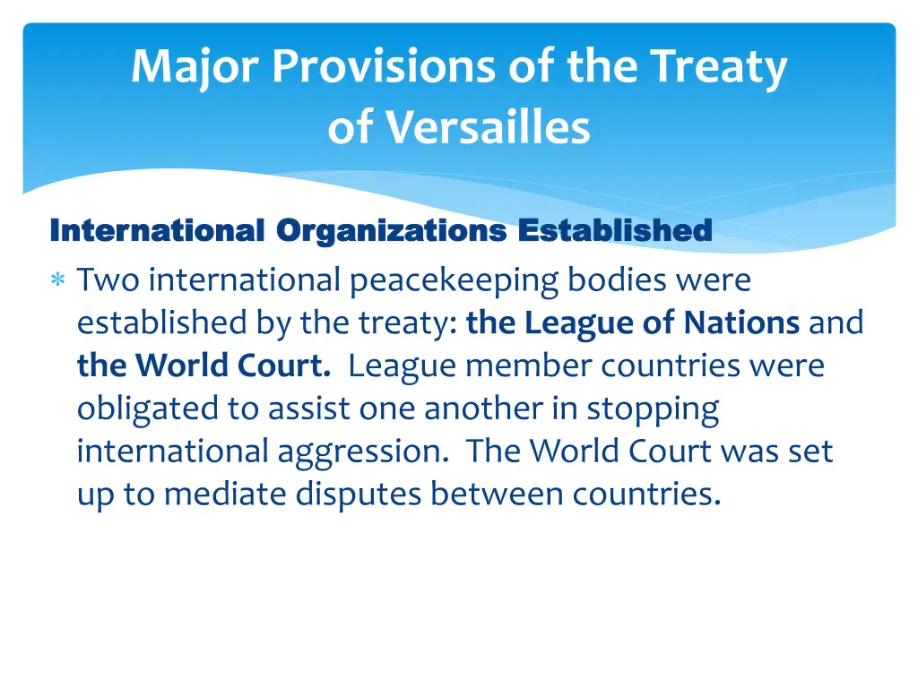 major provisions of the treaty of versailles 4