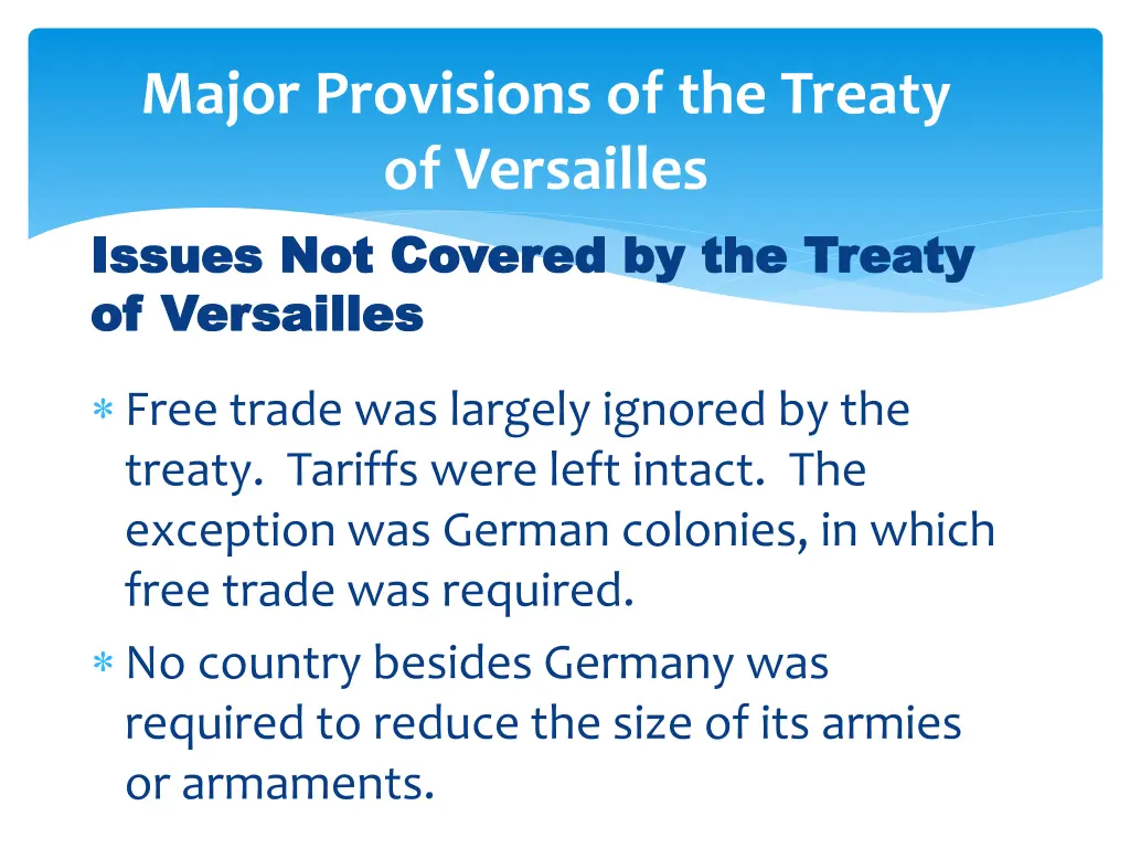 major provisions of the treaty of versailles 6