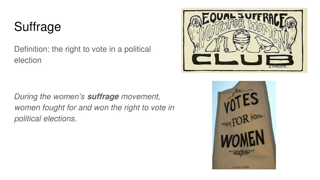 suffrage