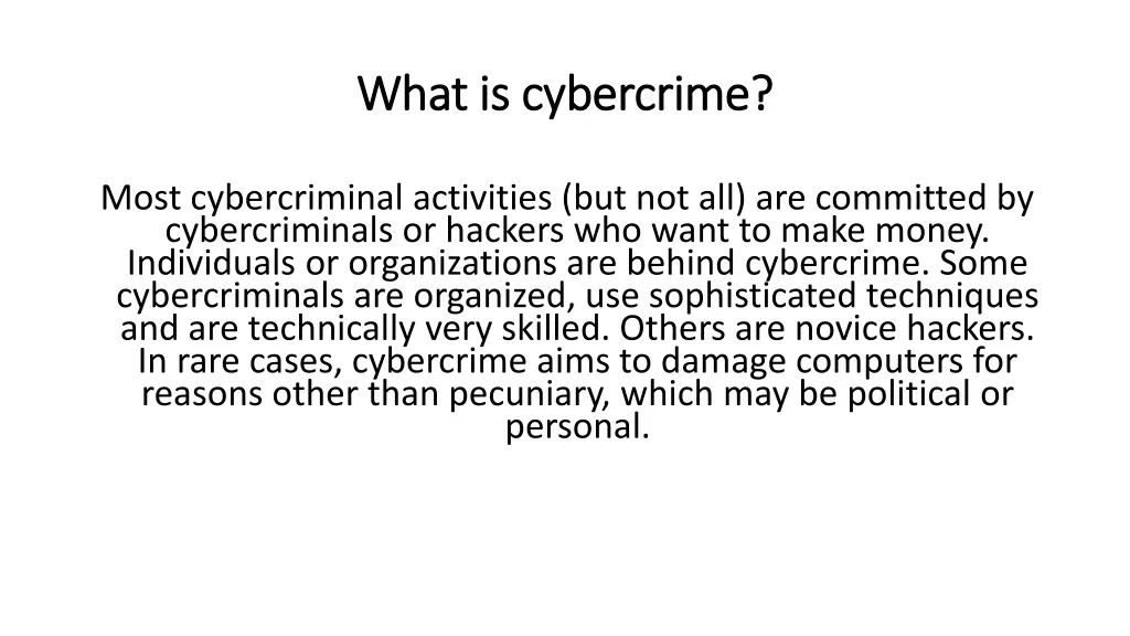 what is cybercrime what is cybercrime