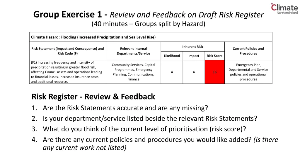 group exercise 1 review and feedback on draft 2