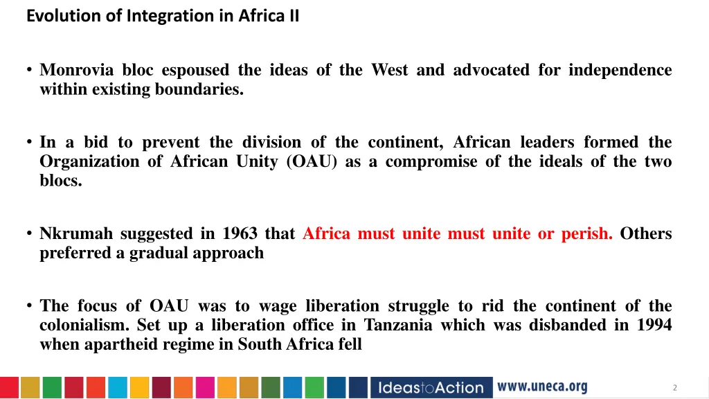 evolution of integration in africa ii