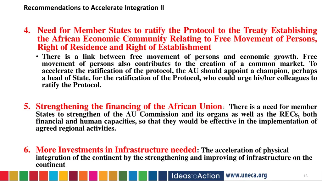 recommendations to accelerate integration ii