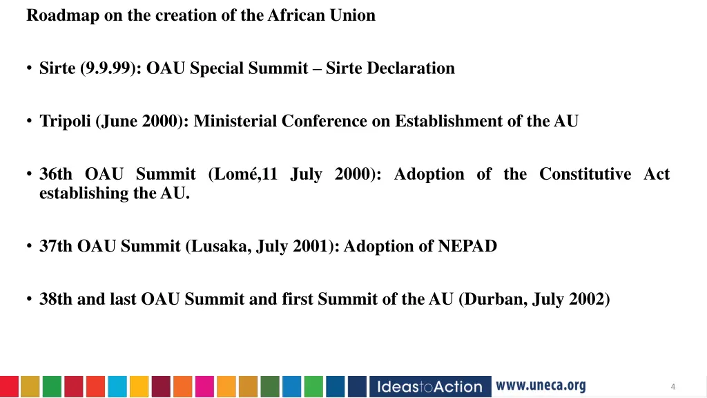 roadmap on the creation of the african union