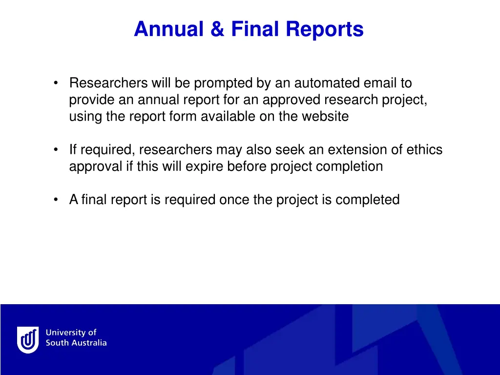 annual final reports