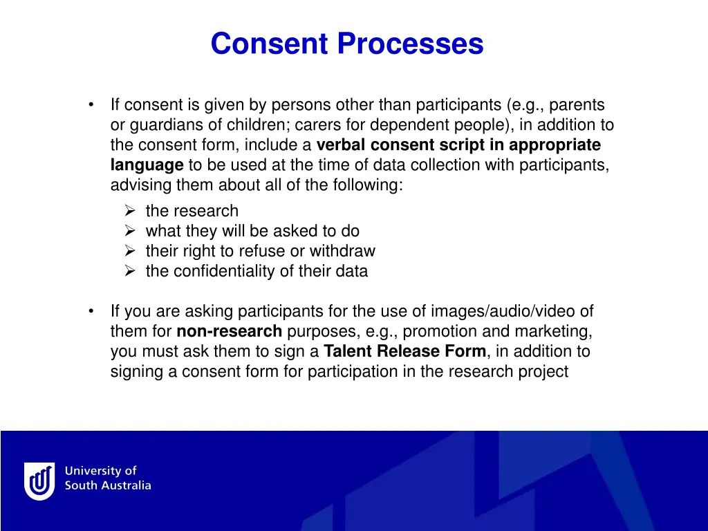 consent processes