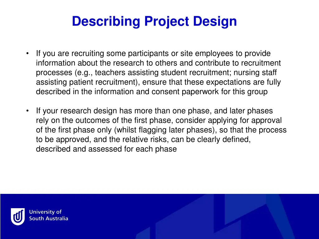 describing project design