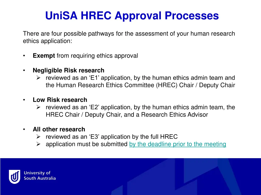 unisa hrec approval processes