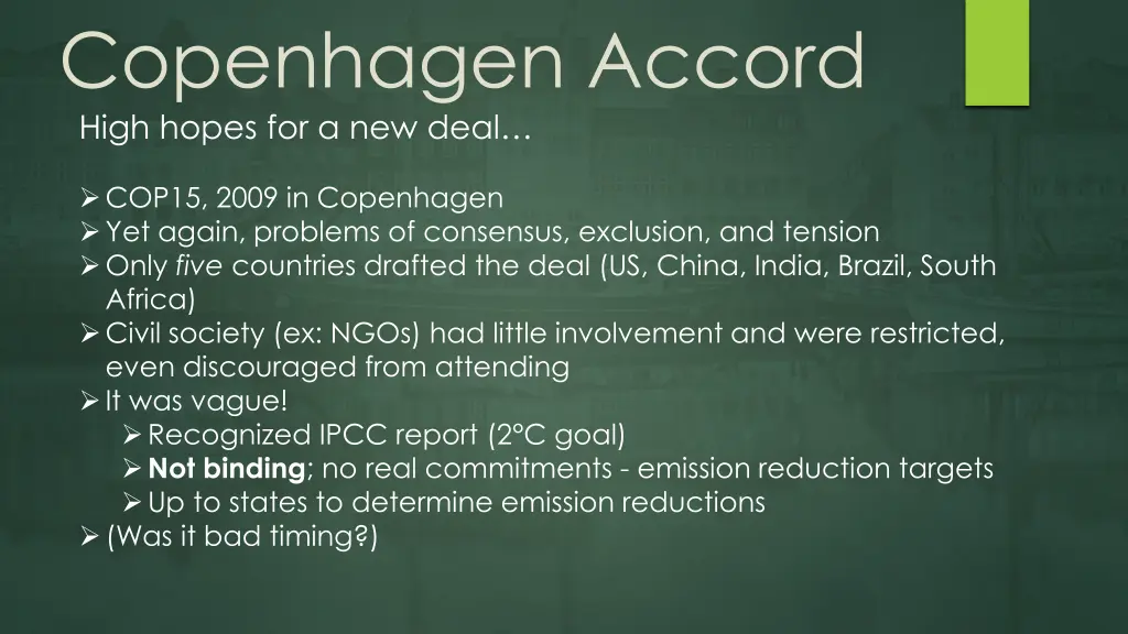 copenhagen accord high hopes for a new deal