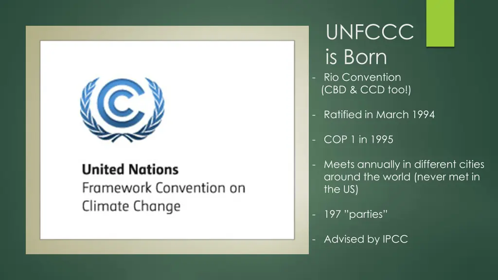 unfccc is born rio convention cbd ccd too