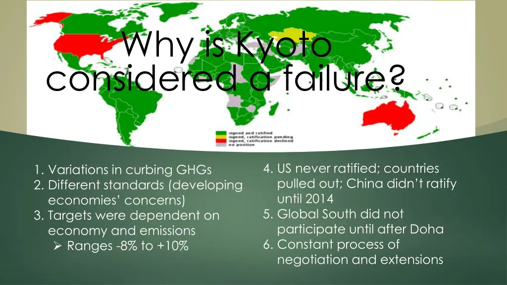 why is kyoto considered a failure