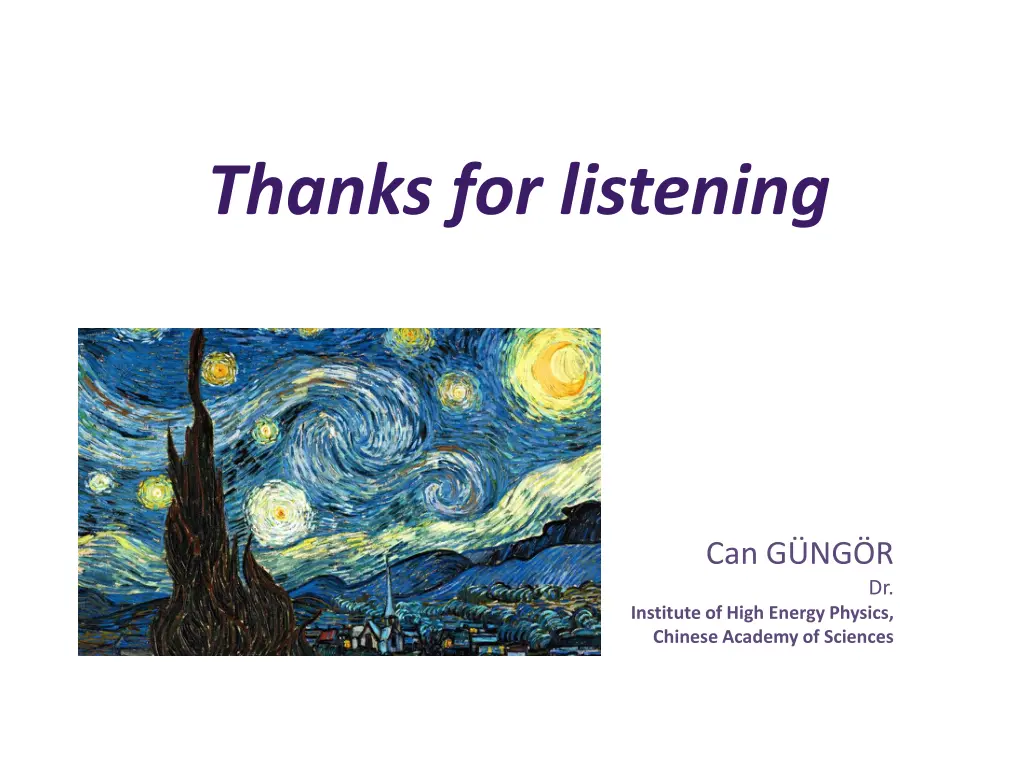 thanks for listening