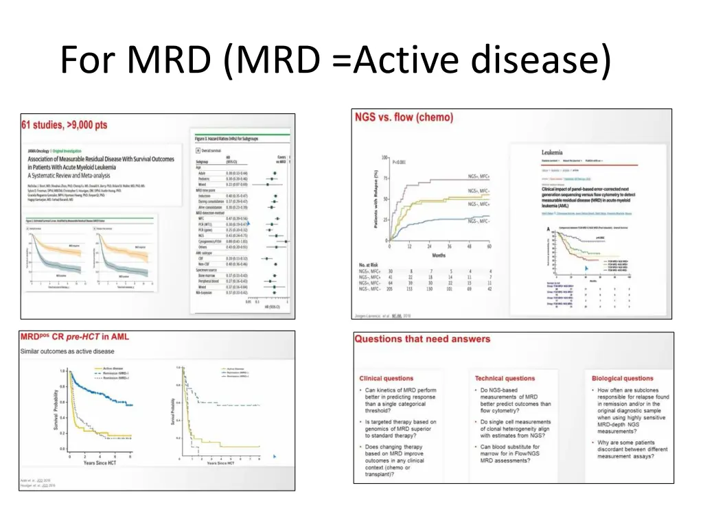 for mrd mrd active disease